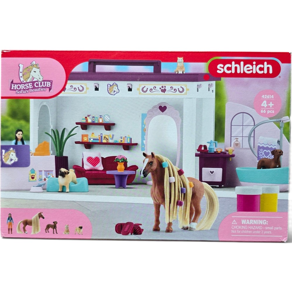 Schleich Horse Club Sofia's Beauties Beauty Salon Playset 42614 66pc New